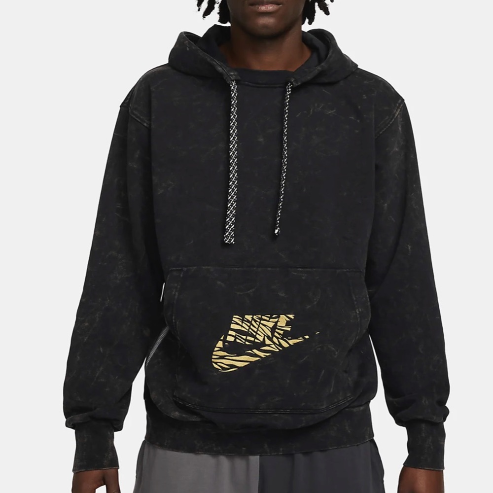 Nike Dry-FIT Standard Issue Black Distressed Hoodie
